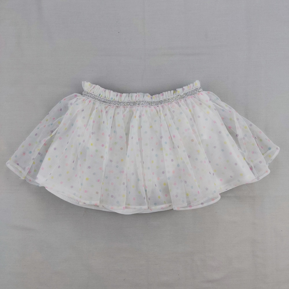 Garanimals Skirt Girl 24M White Polka Dot Tutu GNGS2141921 Glitter Waistband
